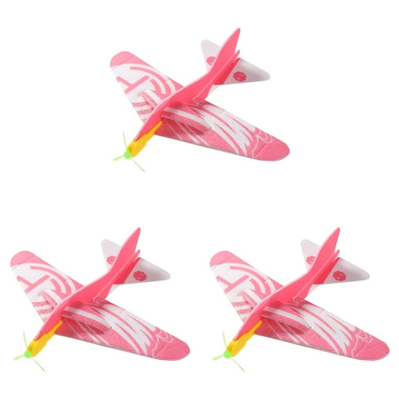 Linnyunggg Kids Toy Roundabout Aircraft Foam Paper Airplane Model Hand Throw Planes Toys For Children 3PCS Kids Building Learning Materials Adults