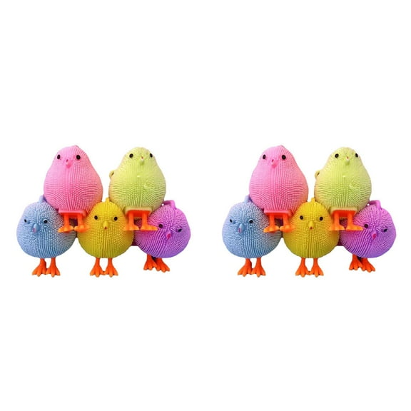 Linnyunggg Pack LED Easter Chicken Glow Small Light Up Funky Flashing Bathtub Assorted Colors 2PCS Games Sausage Rot