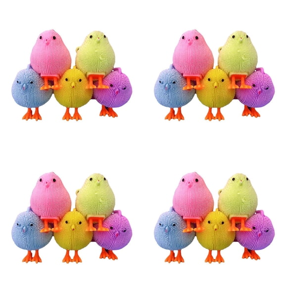 Linnyunggg Pack LED Easter Chicken Glow Small Light Up Funky Flashing Bathtub Assorted Colors 4PCS Rot Games Sausage