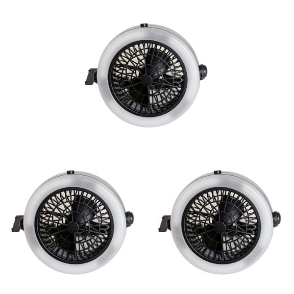 Linnyunggg Tent Fan LED Light Camping Gear Outdoor Hiking Portable Lamp with Hook 3PCS Gear Light Tent with Lights for Camping