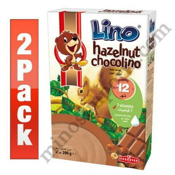 Lino Hazelnut Chocolino Instant Cereal Flakes SMR2pack total 7oz. X 2 By: Egourmet