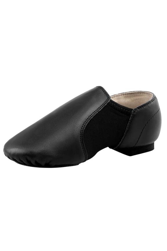 Leather Jazz Shoe Slip On for Girls and Boys (Toddler/Little Kid/Big Kid) Black 7M Big Kid