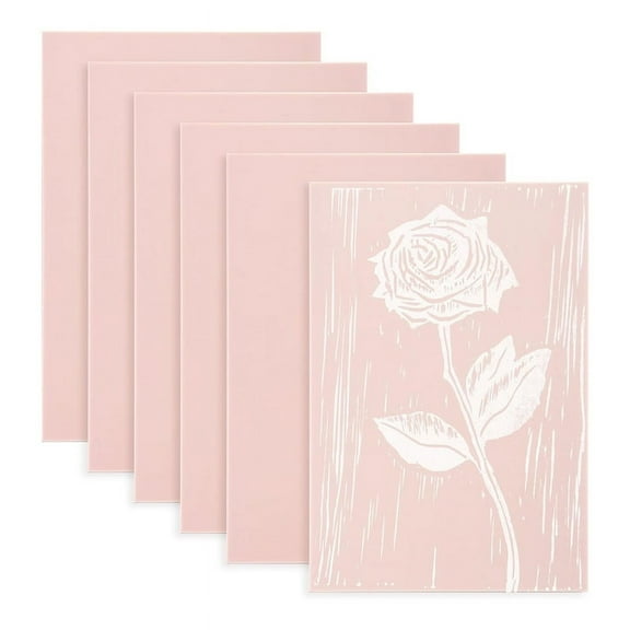 Linoleum Blocks for Printmaking Supplies 6PCS 4 Inch X 6 Rubber Linocut Block Printing Kit Stamp Carving