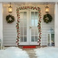 thumbnail image 1 of Linnome Artificial Christmas Greenery Vines with Red Berries - 7 in Holiday Garland for Door, Window, Mantel, and Fireplace Christmas Decoration, 1 of 6