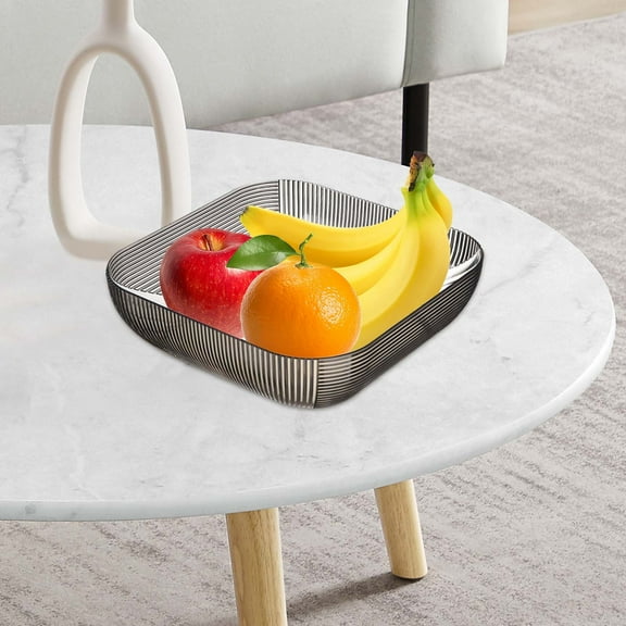 Linnome Serving Tray for Living Room, Premium Fruit and Snack Platter for Coffee Table, Stylish Display for Candy, Nuts and Dried Fruits