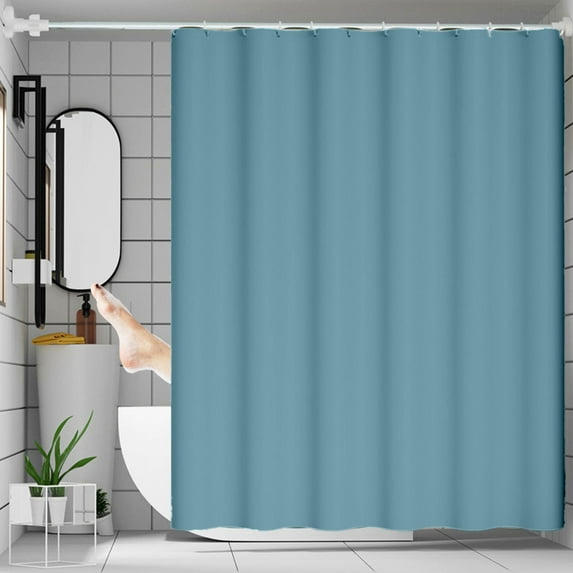 Linome Waterproof Mildew-Resistant Shower Curtain, No-Hole Needed Light Filtering Non-Transparent Bathroom Partition (180×180cm)