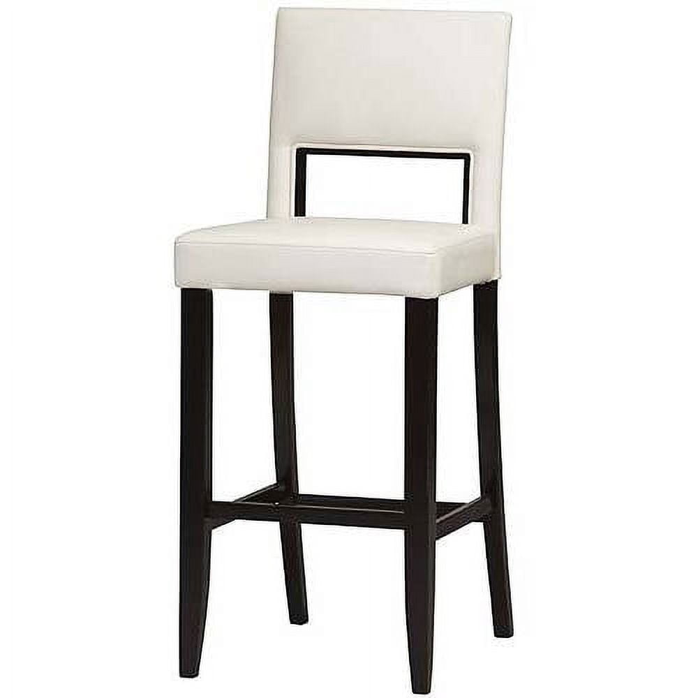 Linon 30'' Wooden Bar Stool with Solid Wood Frame, Faux Leather