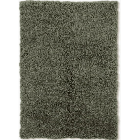 Linon 3A Flokati Collection Area Rug, Olive, 6 x 9