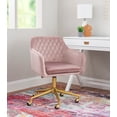 thumbnail image 1 of Linon Abram Task Chair with Adjustable Height & Swivel, 275 lb. Capacity, Pink and Gold, 1 of 16