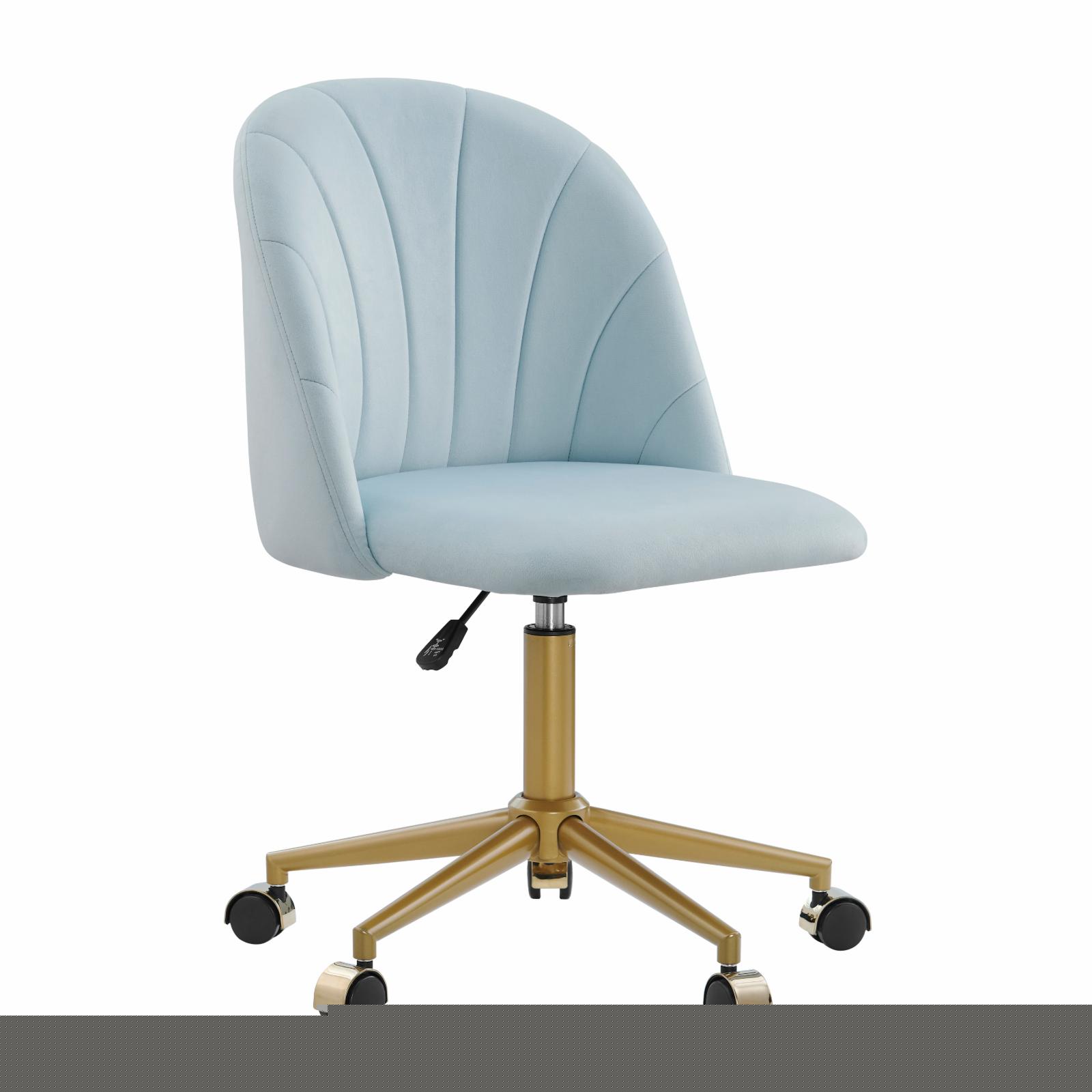 thumbnail image 1 of Linon Adalayn Rolling Office Chair - Gray Velvet, 1 of 11