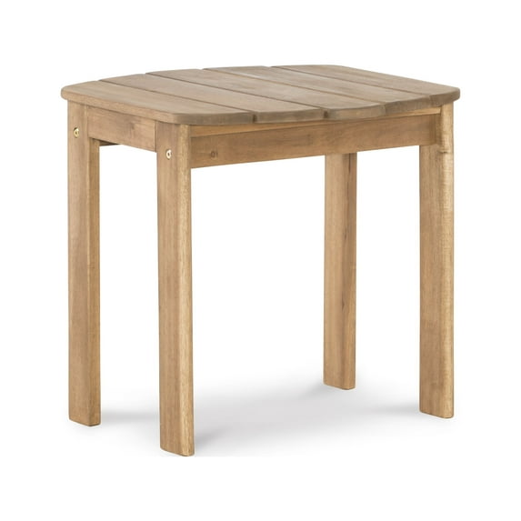 Linon Adirondack Solid Acacia Wood End Table, 18" Tall, Acorn Finish
