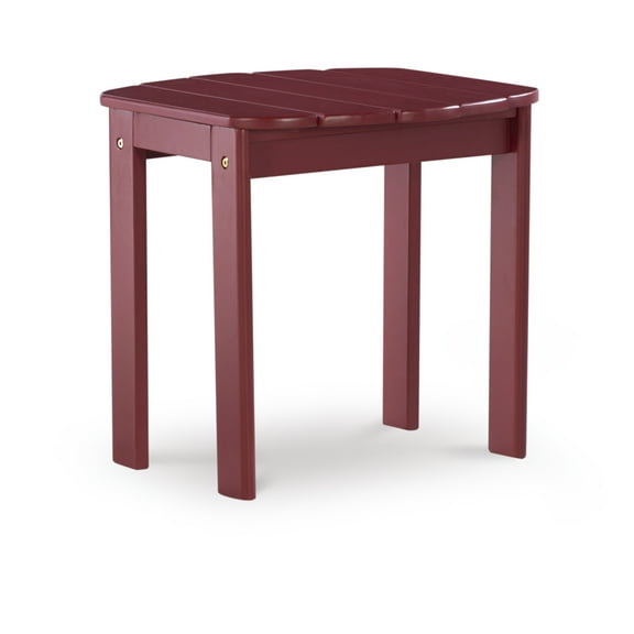 Linon Adirondack Outdoor Acacia Wood End Table, Red