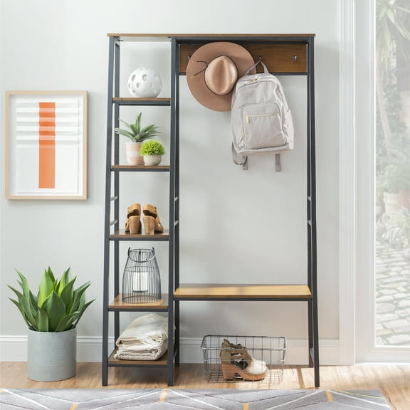 Linon Albion Modern Hall Tree, Ash