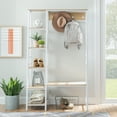thumbnail image 1 of Linon Albion Modern Hall Tree, White, 1 of 12