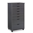 thumbnail image 1 of Linon Ansley 8-Drawer Rolling Storage Cart, Gray, 1 of 18