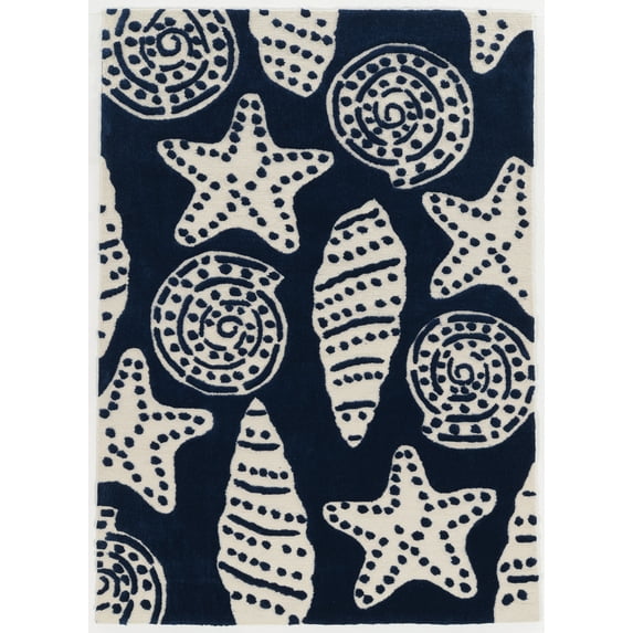 Linon Area Rug, Blue, 1.83' x 2.83'