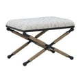 thumbnail image 1 of Linon Ashburn Campaign Accent Stool Striped, 1 of 13