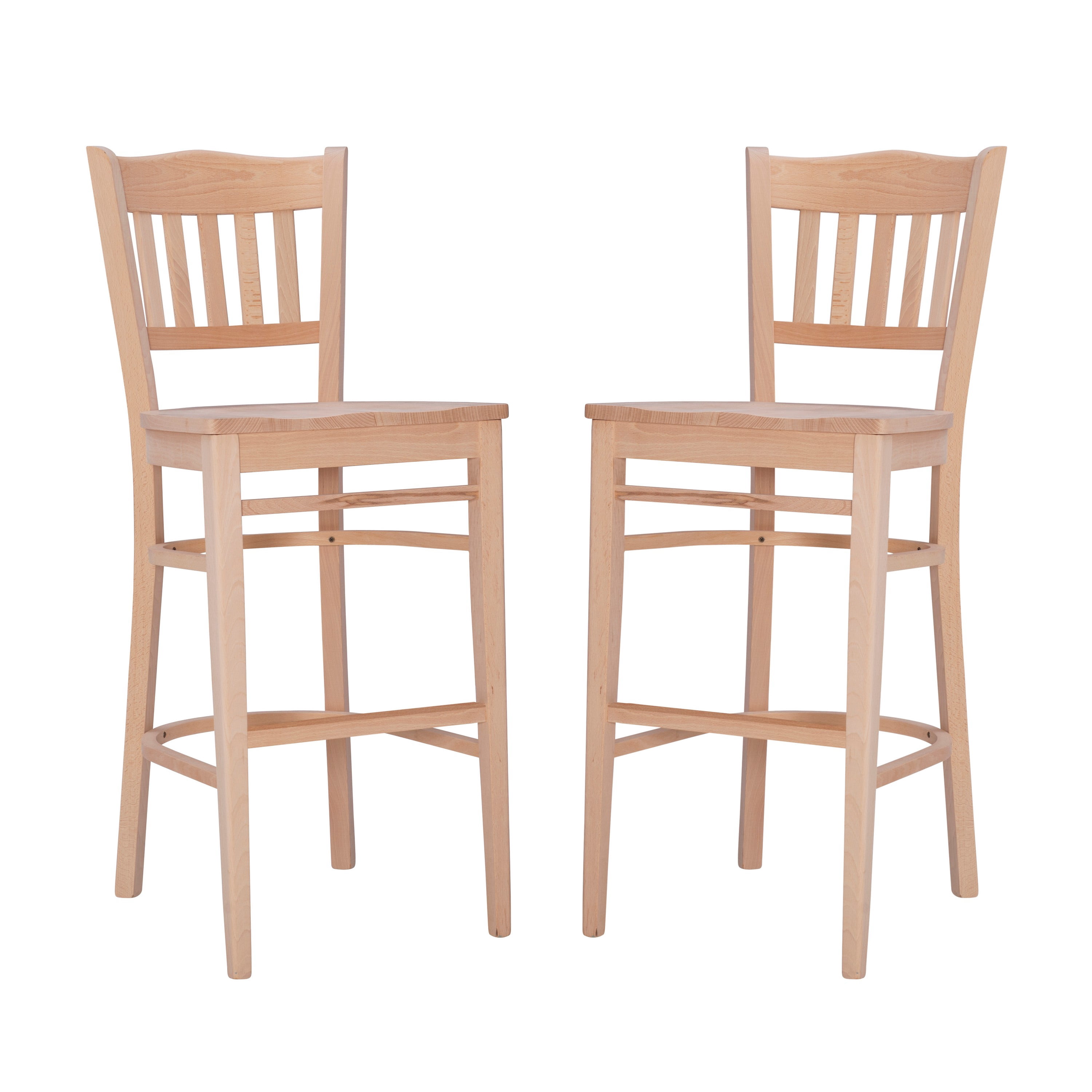 Linon Ashfield Bar Stools, 30" Seat Height, Set of 2, Unfinished