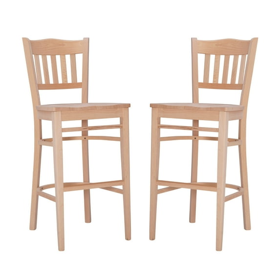 Linon Ashfield Bar Stools, 30" Seat Height, Set of 2, Unfinished