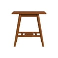 thumbnail image 1 of Linon Ashville Mid-Century Indoor Accent Side Table with Shelf, 22" Tall, Walnut, 1 of 14