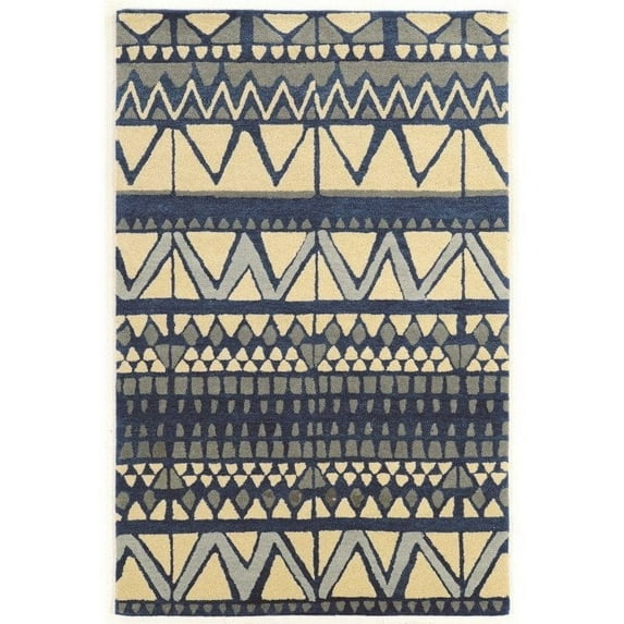 Linon Aspire Comp Hand Tufted Wool 5'x8' Rug in Ivory