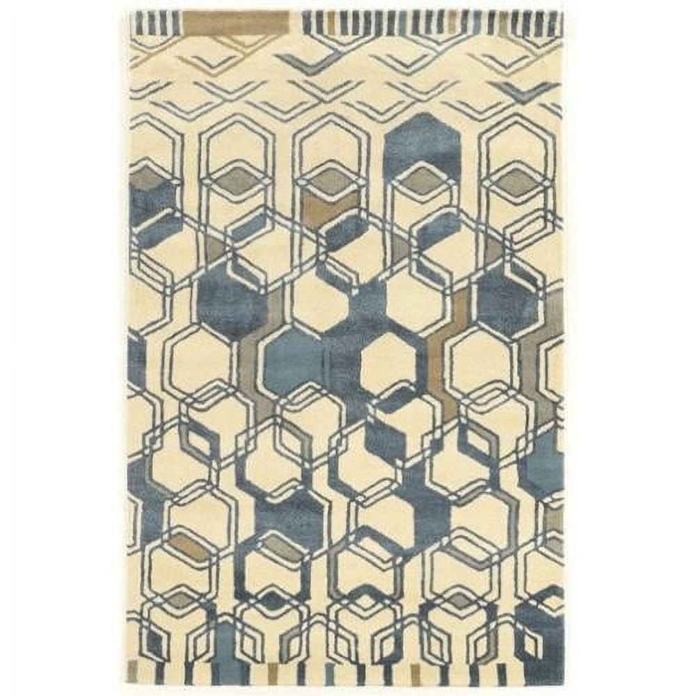 Ivory Wool Hand-Tufted Transitional 8'x11' Area Rug