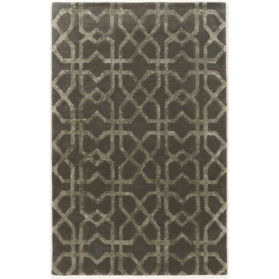 Linon Aspire X's Hand Tufted Wool 2'x3' Rug in Gray