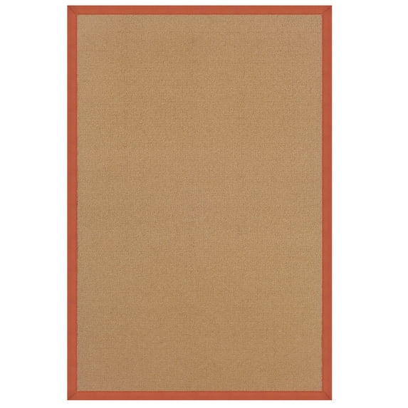 Linon Athena Accent Rug, Cork with Burnt Orange, 1.1ft x 2.1ft