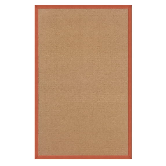 Linon Athena Accent Rug, Cork with Burnt Orange, 4ft x 6ft