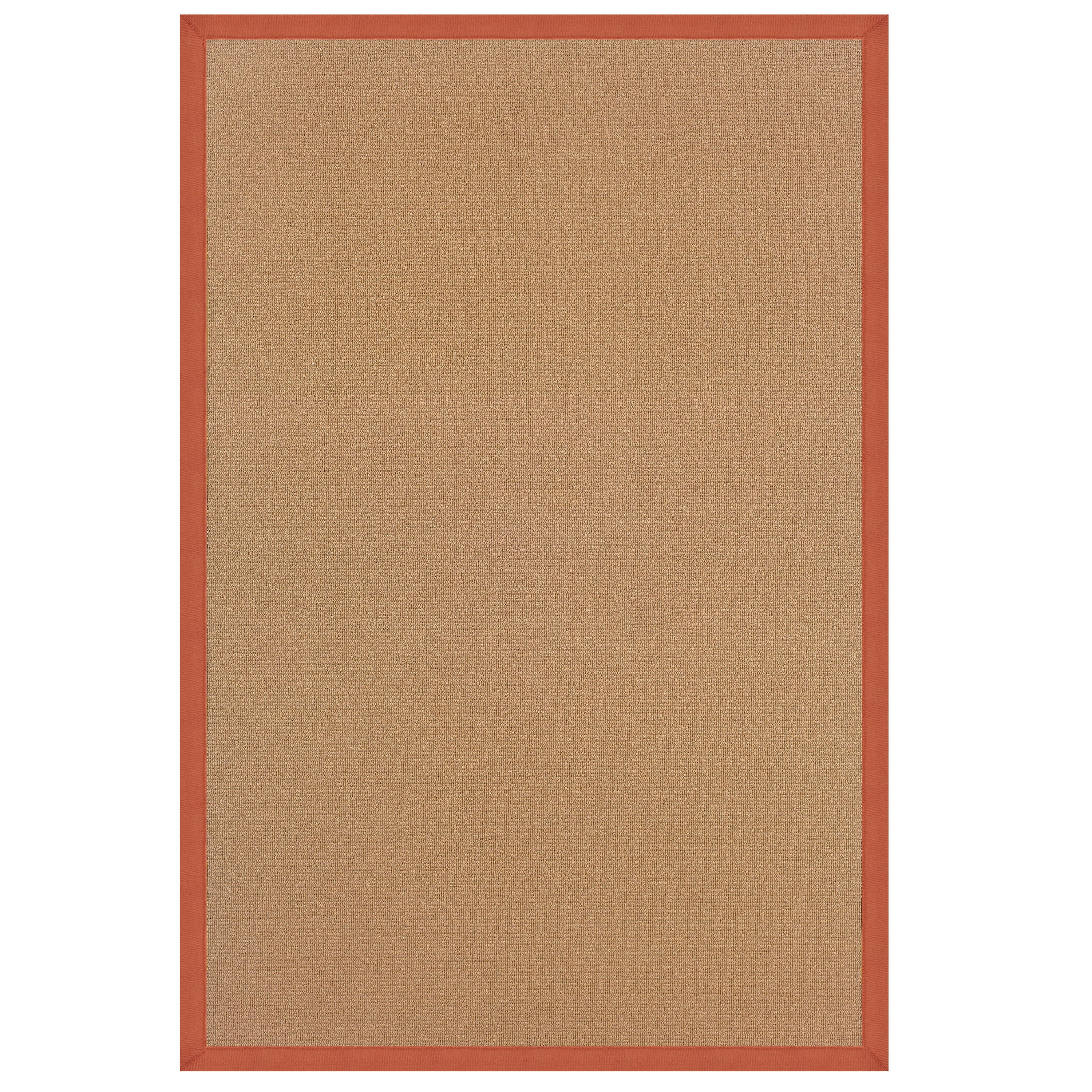 Handmade Burnt Orange Wool Tufted Accent Rug, 5' x 8'
