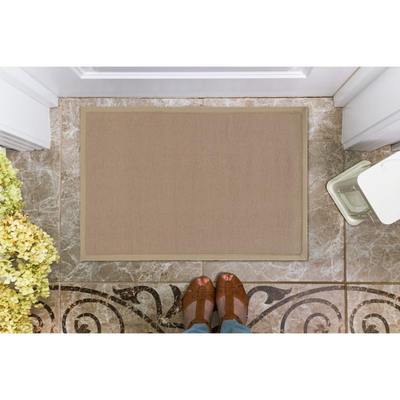 Linon Athena Border Border Area Rug, Beige
