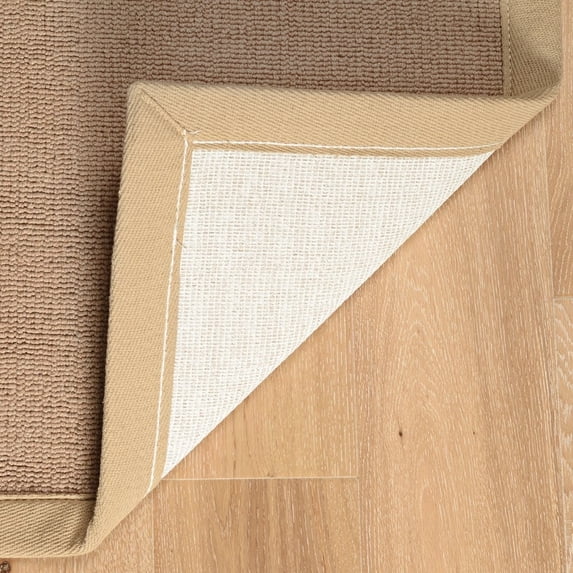 Contemporary Home Living 1.75' x 2.75' Tufted Solid Bordered Area Throw Rug - Tan and Beige