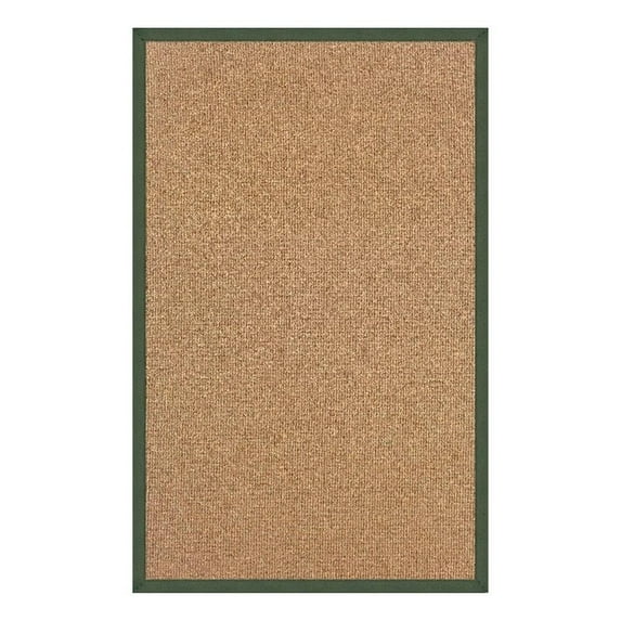 Linon Athena Machine Tufted Wool 8'x11' Rug in Cork and Green