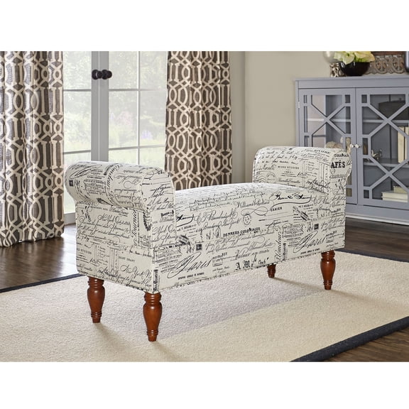 Linon Athena Runner, Natural with Black, 2.6ft x 8ft