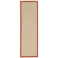 thumbnail image 1 of Linon Athena Runner, Natural with Burnt Orange, 2.6ft x 12ft, 1 of 3