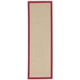 thumbnail image 1 of Linon Athena Runner, Natural with Red, 2.6ft x 12ft, 1 of 3
