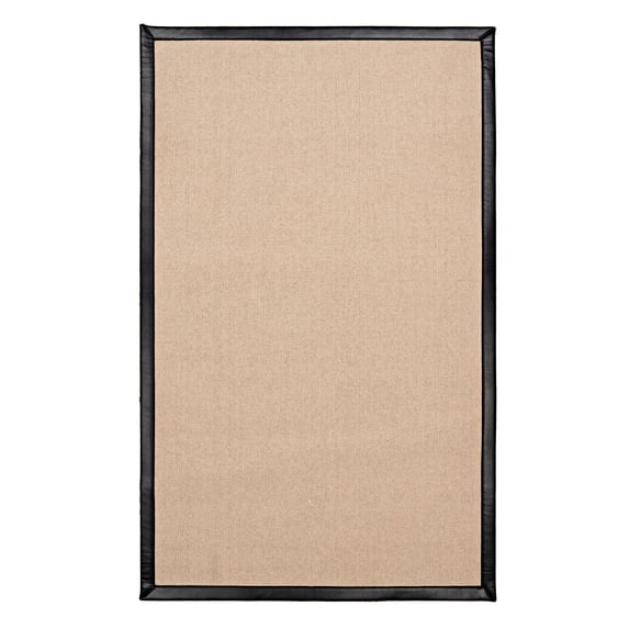 Linon Athena Natural & Black 4' x 6' Area Rug