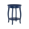 thumbnail image 1 of Linon Wren 18.5" Round Accent Side Table with Shelf in Navy Blue Painted Wood, 1 of 7