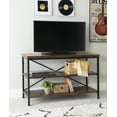 thumbnail image 1 of Linon Austin 3-Tier TV Stand, 50" Length, Fits TVs up to 52", Black/Ash Veneer, 1 of 16