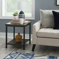 thumbnail image 1 of Linon Austin Indoor End Table with Shelf, 22" Tall, Black/Ash Veneer, 1 of 13
