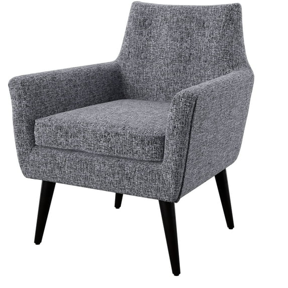 Linon Ava Tweed Chair, Button Tufted Back, 18.25 inch Seat Height, Multiple Colors