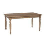 Saltoro Sherpi Transitional Wooden Rectangular Table with Turned Legs,Light Brown