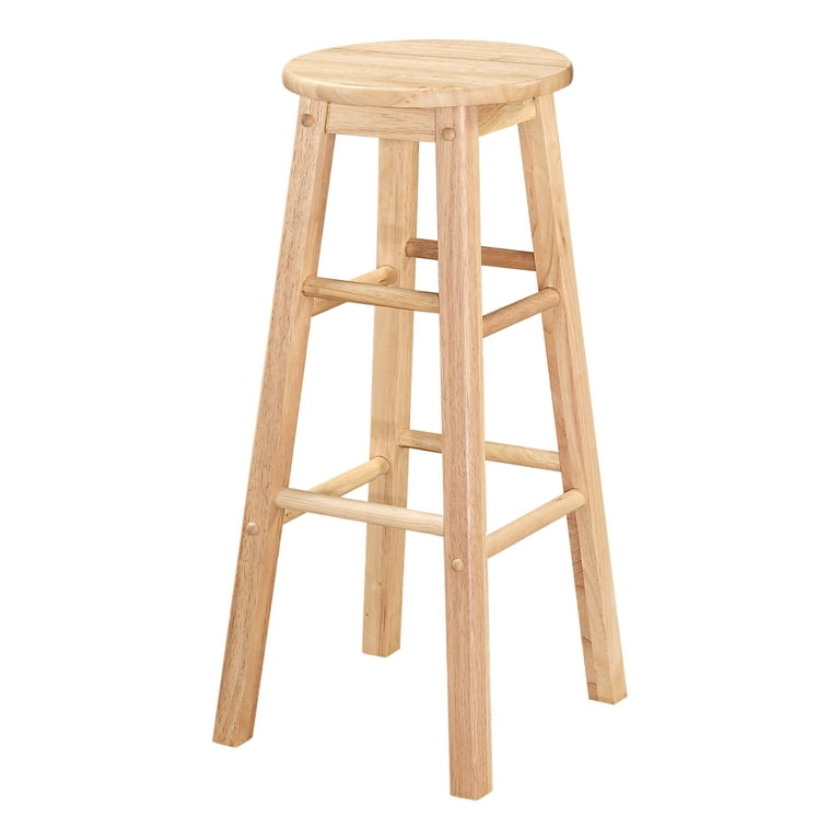 Linon Backless Wood Bar Stool, 29 Linon Backless Wood Bar Stool, 29
