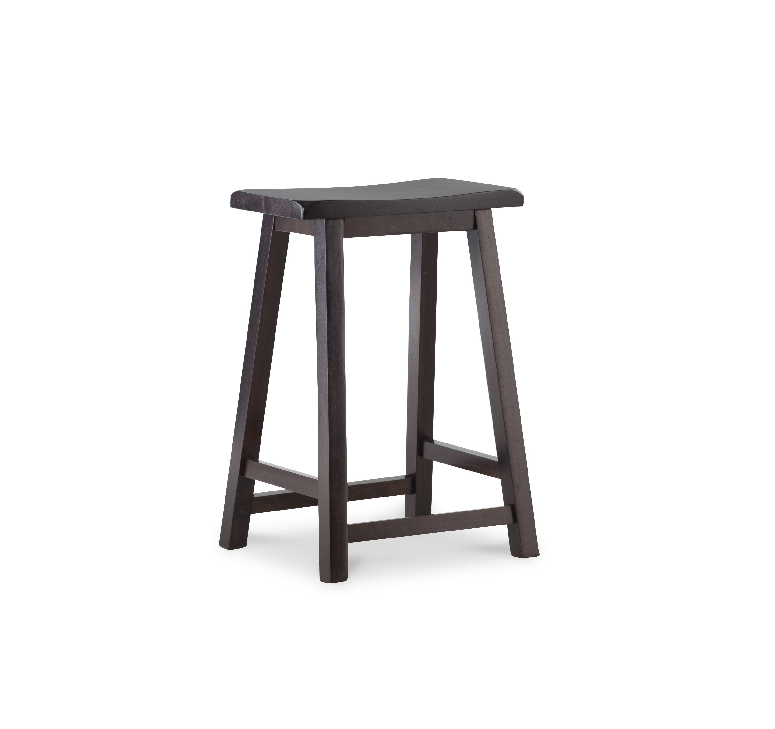 Buy 24-inch Dark Brown Linon Saddle Stool at Ubuy Jordan