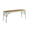 thumbnail image 1 of Linon Barton Bentwood Bench, White/Natural, 1 of 9
