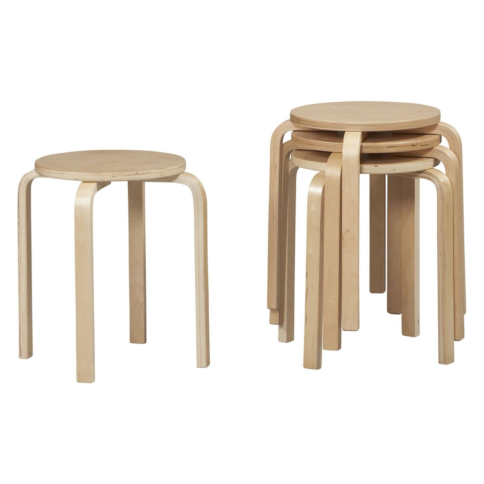 Stacking Stool Linon Bentwood Stool Set Of Bentwood Stacking