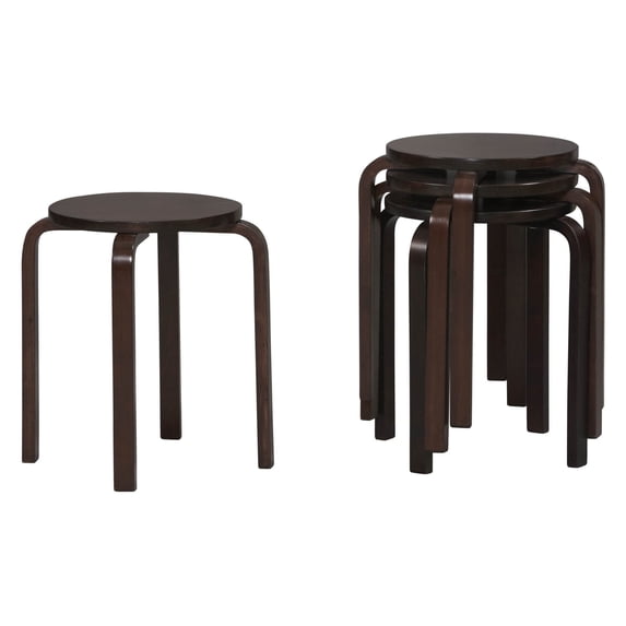 Linon Bentwood Stacking Stools, Set of 4