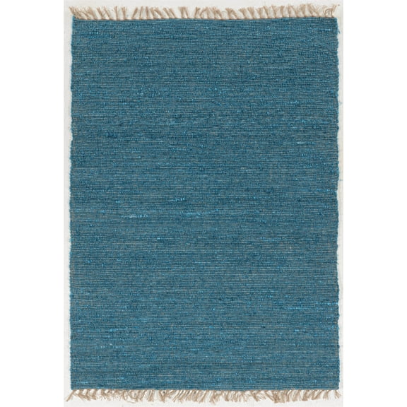 Linon Berber Loop Hand Woven Wool 7'10"x10'4" Rug in Sage