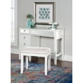 thumbnail image 1 of Linon 2 Piece Adult Timeless Storage Vanity and Stool Table Set White, 1 of 30
