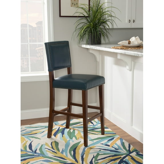 Linon Blake Bar Stool, 30 inch Seat Height, Multiple Colors